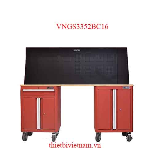Tủ đôi mở 2 cánh mặt ván gỗ màu đỏ CSPS 183cm W x 40cm D x 78.7cm H VNGS3352BC16