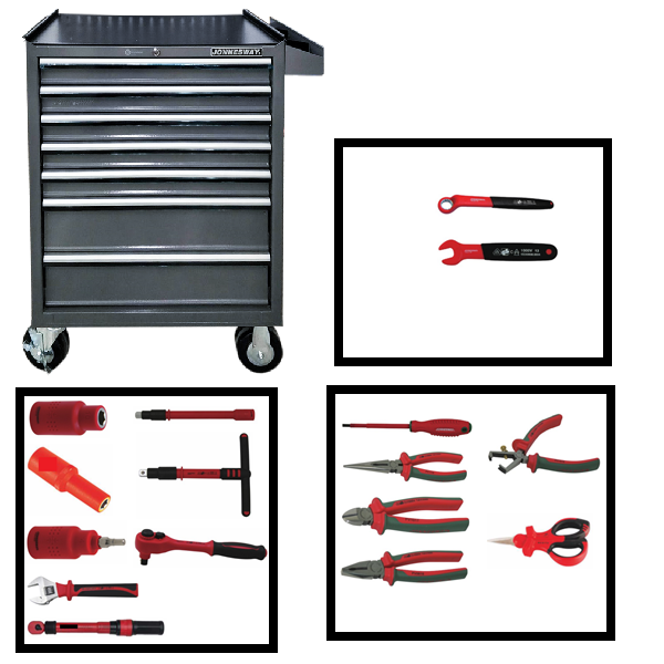 TỦ DỤNG CỤ 7 NGĂN, 100 CHI TIẾT CÁCH ĐIỆN JONNESWAY C-7DW1G100V