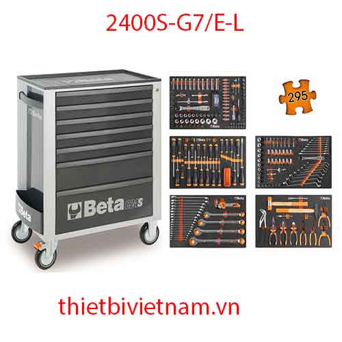 Tủ dụng cụ 7 ngăn, 295 chi tiết (màu xám) BETA 2400S-G7/E-L