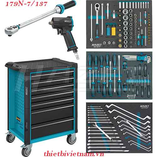 Tủ dụng cụ 7 ngăn đựng 137 chi tiết 179N-7/137