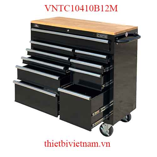 Tủ dụng cụ CSPS 104cm - 10 hộc kéo ván gỗ VNTC10410B12M