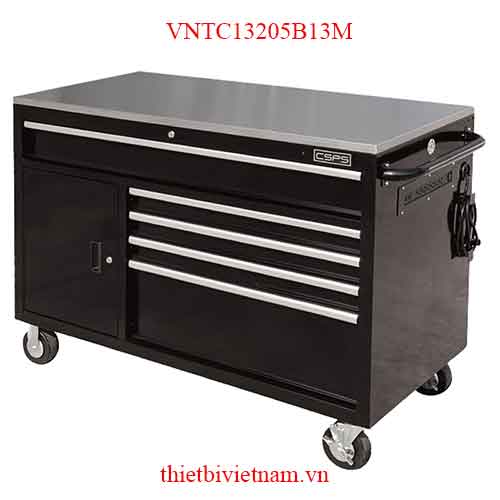 Tủ dụng cụ CSPS 132cm - 05 hộc kéo màu đen VNTC13205B13M