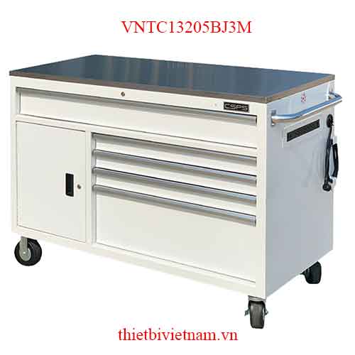 Tủ dụng cụ CSPS 132cm - 05 hộc kéo màu trắng VNTC13205BJ3M