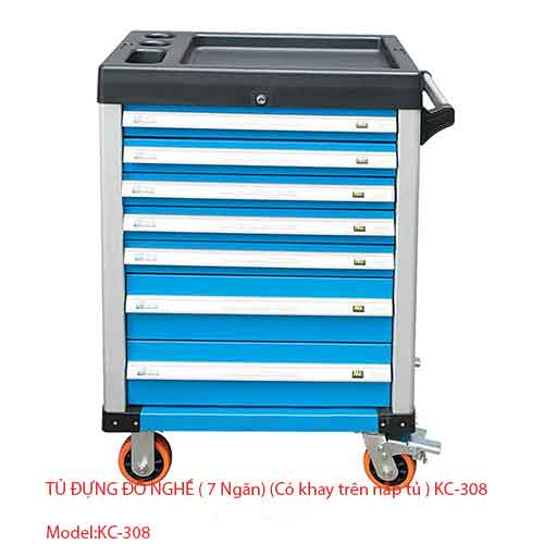 TỦ ĐỰNG ĐỒ NGHỀ ( 7 Ngăn) (Có khay trên nắp tủ ) KC-308