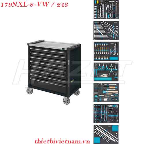 Tủ đựng đồ nghề 8 ngăn 243 chi tiết hazet 179NXL-8-VW / 243