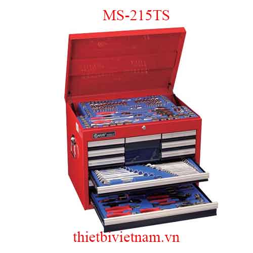 TỦ ĐỰNG DỤNG CỤ 215 CHI TIẾT 1/4, 3/8 & 1/2 INCH CÓ 10 NGĂN GENIUS  MS-215TS 