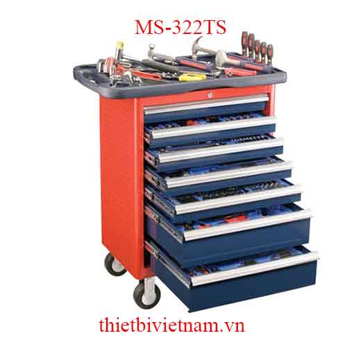 TỦ ĐỰNG DỤNG CỤ 322 CHI TIẾT 1/4 VÀ 1/2 HỆ MÉT VÀ INCH CÓ 7 NGĂN MS-322TS 