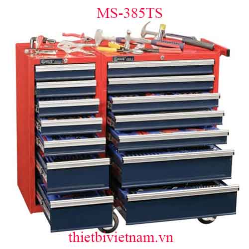 TỦ ĐỰNG DỤNG CỤ 385 CHI TIẾT 1/4 VÀ1/2 INCH HỆ MÉT CÓ 7 NGĂN MS-385TS