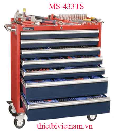 TỦ ĐỰNG DỤNG CỤ 433 CHI TIẾT 1/4 VÀ 1/2 INCH HỆ MÉT VÀ INCH CÓ 7 NGĂN MS-433TS
