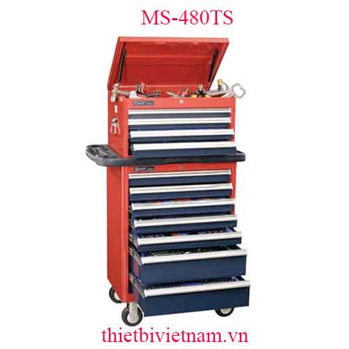 TỦ ĐỰNG DỤNG CỤ 480 CHI TIẾT 1/4, 3/8 & 1/2 INCH HỆ MÉT CÓ 11 NGĂN  MS-480TS