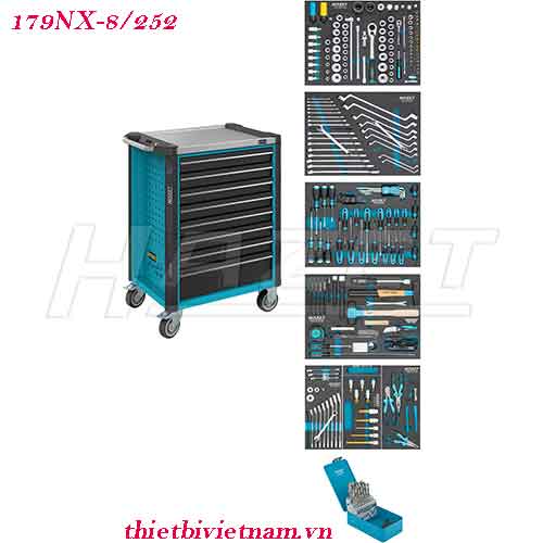 Tủ đựng dụng cụ 8 ngăn 252 chi tiết hazet 179NX-8/252
