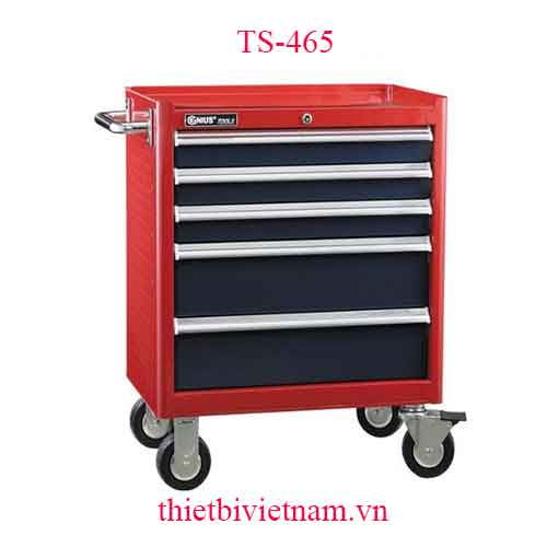 TỦ ĐỰNG DỤNG CỤ KHÔNG CHỨA ĐỒ 5 NGĂN TAY KÉO KIM LOẠI CÓ BÁNH XE TS-465