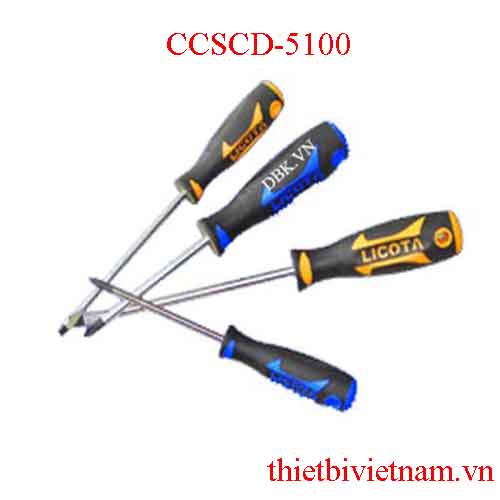 Tu vít  5x100mm ( + ) (- ) LICOTA_cán cao su chống dầu CCSCD-5100