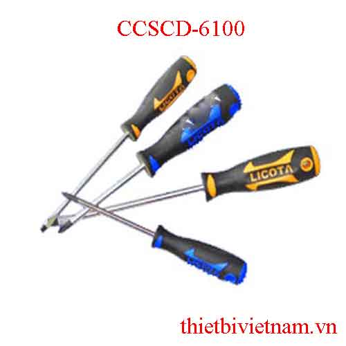 Tu vít  6x100mm ( + ) ( - )  LICOTA_cán cao su chống dầu CCSCD-6100