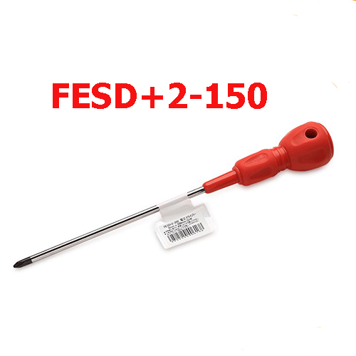 Tua vít cách điện 4 cạnh (+)2x150mm ĐỎ FESD+2-150