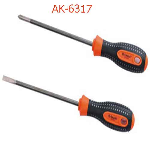 Tua vít thép cán cao su chấm bi AK-6317