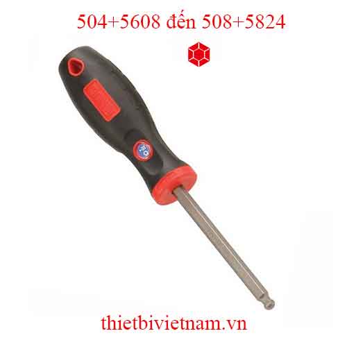 TUỐC NƠ VÍT ĐẦU BI TAY CẦM CAO SU HỆ INCH HÃNG GENIUS MODEL 504+5608 đến 508+5824