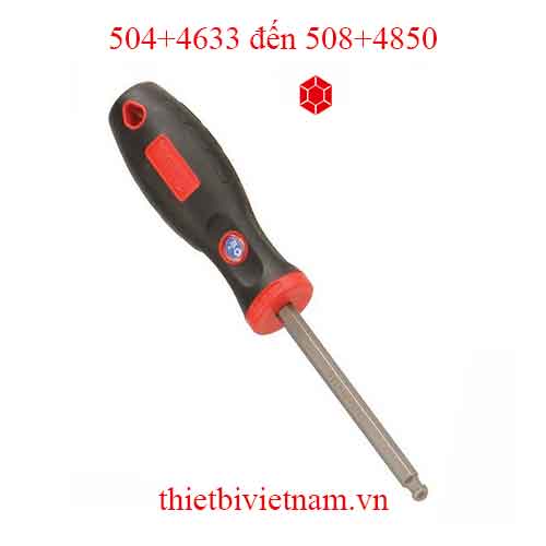 TUỐC NƠ VÍT ĐẦU BI TAY CẦM CAO SU HỆ MÉT HÃNG GENIUS MODEL 504+4633 đến 508+4850