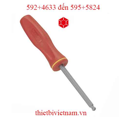 TUỐC NƠ VÍT ĐẦU BI TAY CẦM NHỰA HÃNG GENIUS MODEL 592+4633 đến 595+5824