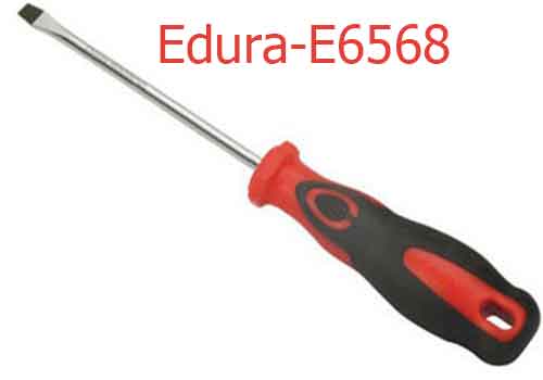 Tuốc nơ vít đầu dẹp cán nhựa & cao su  8x200mm E6568