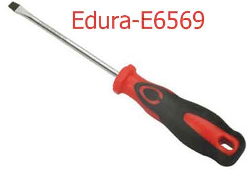 Tuốc nơ vít đầu dẹp cán nhựa & cao su  8x250mm E6569