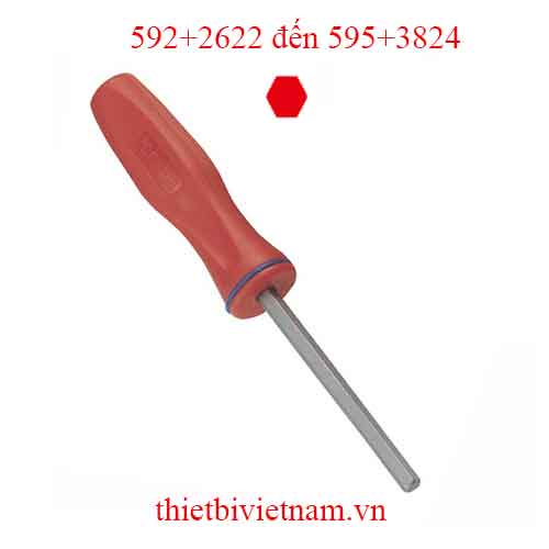 TUỐC NƠ VÍT ĐẦU LỤC GIÁC TAY CẦM NHỰA HÃNG GENIUS MODEL 592+2622 đến 595+3824