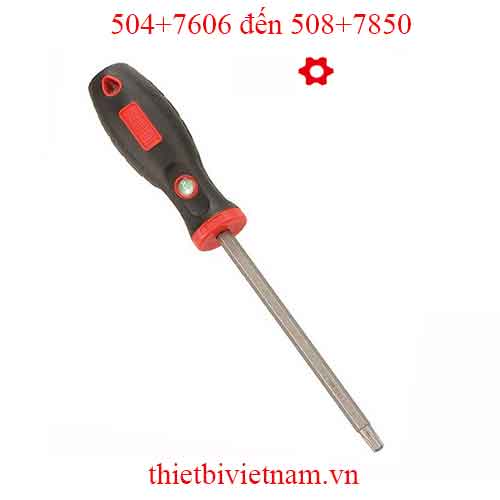 TUỐC NƠ VÍT ĐẦU SAO LỖ TAY CẦM CAO SU HÃNG GENIUS MODEL 504+7606 đến 508+7850