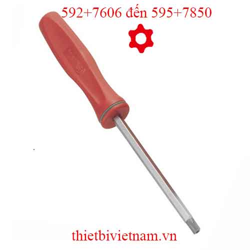 TUỐC NƠ VÍT ĐẦU SAO LỖ TAY CẦM NHỰA HÃNG GENIUS MODEL 592+7606 đến 595+7850