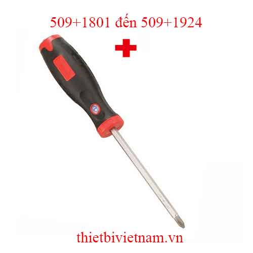 TUỐC NƠ VÍT ĐÓNG 4 CẠNH TAY CẦM CAO SU HÃNG GENIUS MODEL 509+1801 đến 509+1924