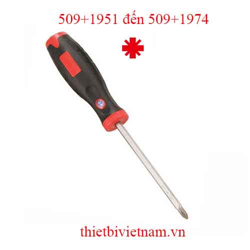 TUỐC NƠ VÍT ĐÓNG 8 CẠNH TAY CẦM CAO SU HÃNG GENIUS MODEL 509+1951 đến 509+1974