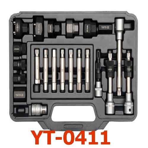 Tuýp mở đai ốc puly máy phát 22 món YT-04211-1/2''(12.7mm)-3/8'' (9.5mm) 