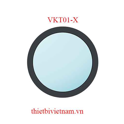 Vách kính VKT01-X khung nhôm tròn màu xám