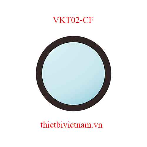 Vách kính VKT02-CF khung nhôm tròn màu nâu Cafe