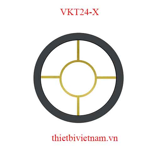 Vách kính VKT24-X nhôm xám hoa văn tròn vàng