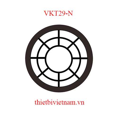 Vách kính VKT29-N khung nhôm nâu hoa văn tròn đen