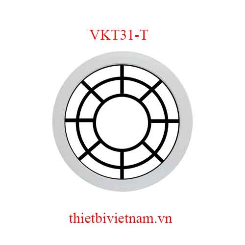 Vách kính VKT31-T khung nhựa uPVC trắng hoa văn tròn đen
