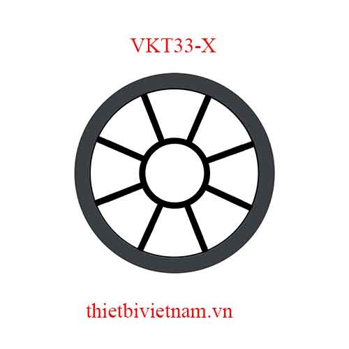 Vách kính VKT33-X nhôm xám hoa văn tròn đen