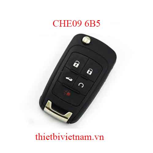 Vỏ chìa khóa ô tô Chevrolet Key Shell 5 Button Flip CHE09 6B5