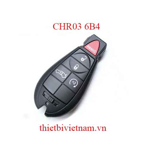 Vỏ chìa khóa ô tô Chrysler 4 Button Dodge Jeep CHR03 6B4