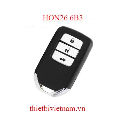 Vỏ chìa khóa ô tô Honda 3 nút (keyless go style) HON26 6B3