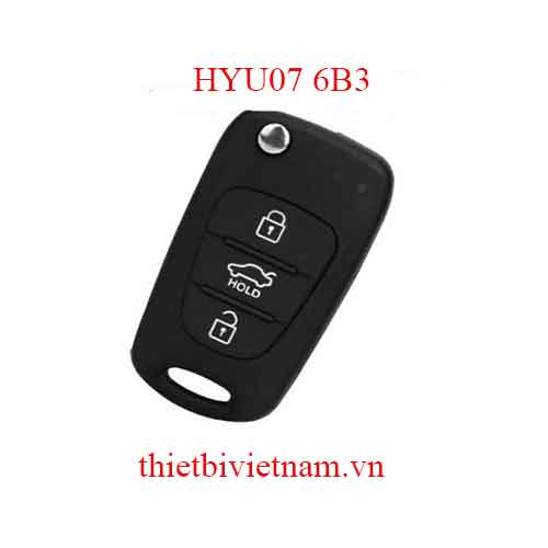 Vỏ Chìa khóa ô tô Hyundai Kia Trunk Key Shell 3 Button Flip HYU07 6B3