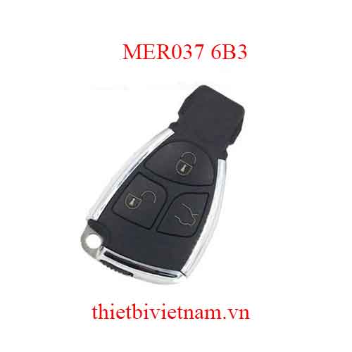Vỏ chìa khóa ô tô Mercedes 3 Button (ốp kim loại) MER037 6B3