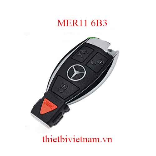 Vỏ Chìa khóa ô tô Mercedes key shell 3 button metal square head MER11 6B3