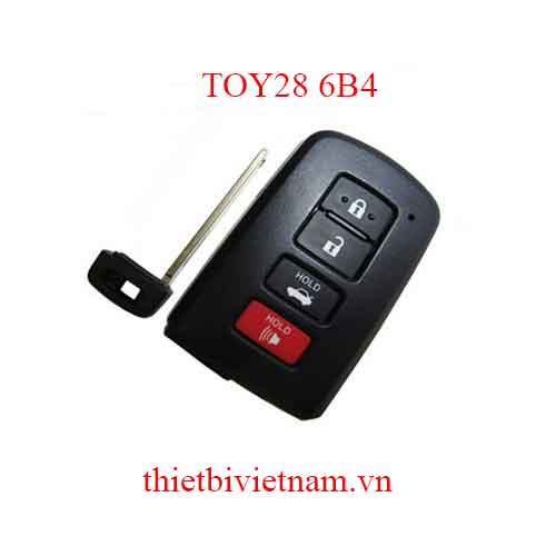 Vỏ Chìa khóa ô tô Toyota Camry 2013 – 2015 Key Shell 4 Button TOY28 6B4
