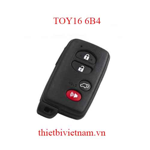 Vỏ Chìa khóa ô tô Toyota Key Shell 4 Button Sliver / Black Color TOY16 6B4