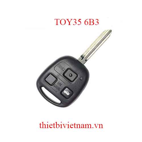 Vỏ Chìa khóa ô tô Toyota Prado / Land Cruiser Key Shell 3 Button TOY35 6B3