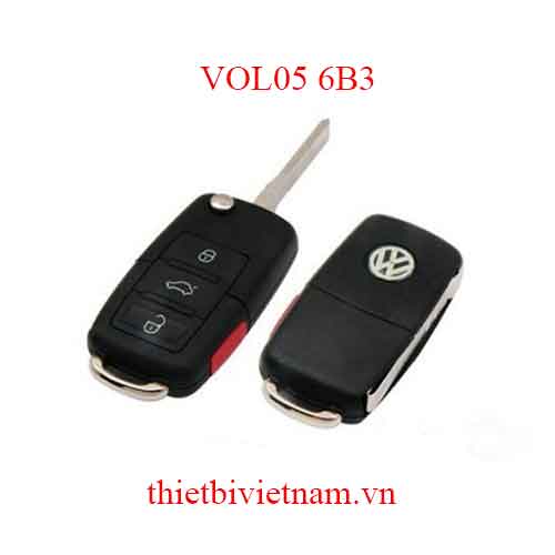 Vỏ Chìa khóa ô tô Volkswagen 3 Button Lưỡi Gập / 4 Button Lưỡi Gập VOL05 6B3
