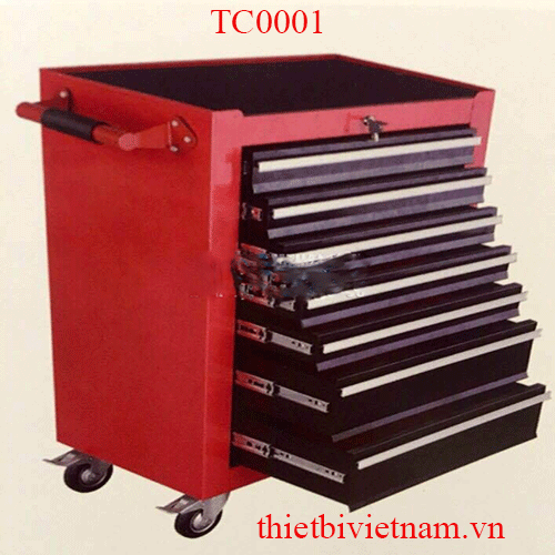 Xe đặt dụng cụ 7 ngăn có khóa  DAJD TC0001