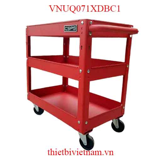 Xe đẩy 3 tầng đựng dụng cụ màu đỏ CSPS VNUQ071XDBC1