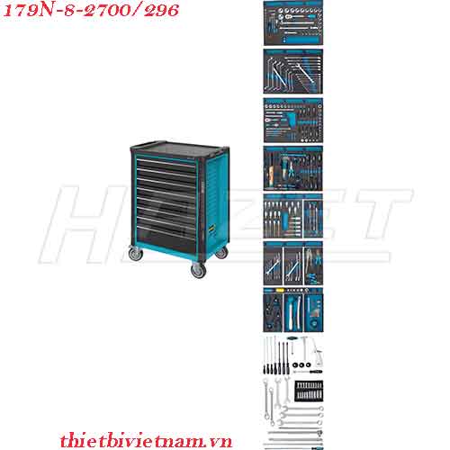 Xe đẩy dụng cụ 8 ngăn kéo 296 chi tiết 179N-8-2700 / 296